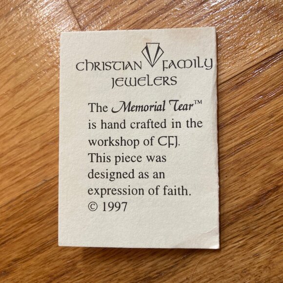 Memorial Tear Necklace - Picture 3 of 16